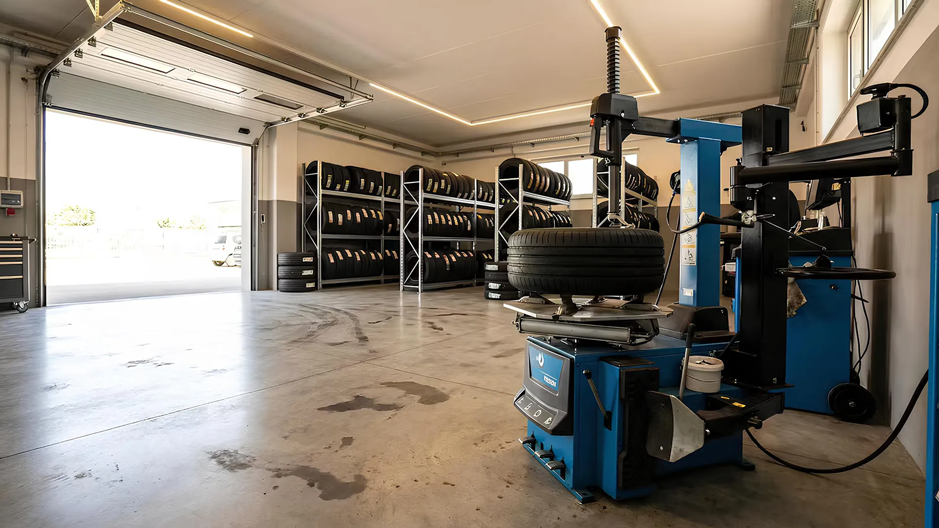 Officina gommista professionale Corradini Nello Corridonia attrezzature montaggio pneumatici