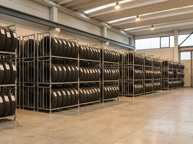 Deposito stagionale pneumatici custodia organizzata magazzino