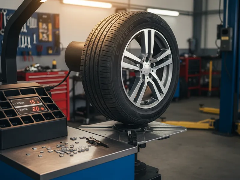 Equilibratrice elettronica display lettura equilibratura ruota